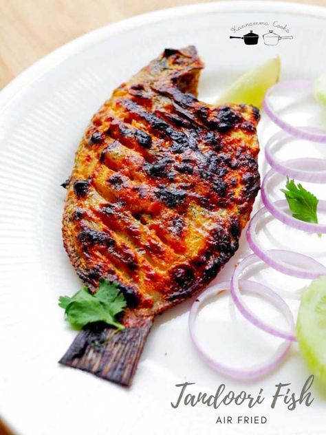 Tandoori Fish Recipe, Fish Tandoori, Tandoori Fish Tikka, Indian Fish Fry, Fish Masala Recipe Indian, Tandoori Fish, Bbq Fish, Grilled Fish Recipes, Making Fried Chicken