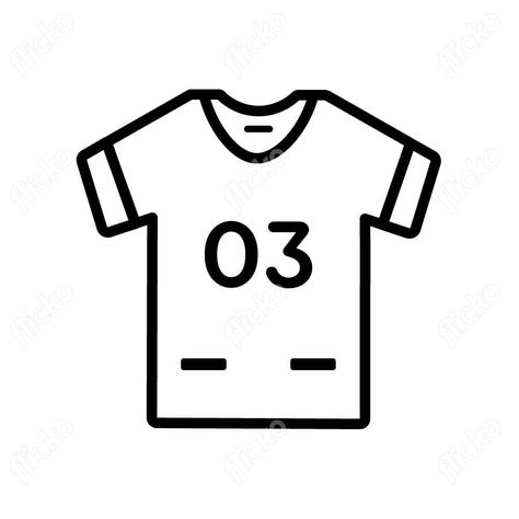 Jersey Outline, Element Illustration, Black Jersey, Flat Vector, Vector Icons, High Res, Png Images, Adobe Illustrator, Print On Demand