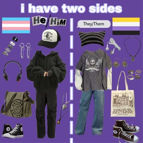 Cute Outfits For Nonbinary, Ftm Outfits Closet Ideas, Demiboy Fashion, Nonbinary Aesthetic Outfit, Outfits For Transmen, Trans Male Fashion, Demiboy Outfits, Ftm Outfits Summer, Nonbinary Aesthetic Fashion