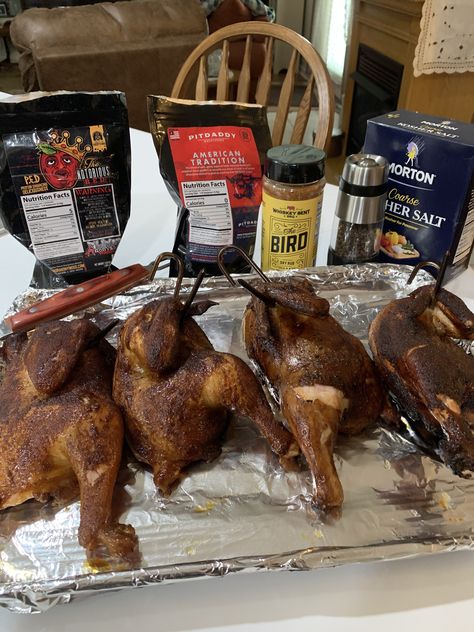 Pit Barrel Cooker Recipes:  Chicken Halves 3 Ways Pit Barrel Cooker Recipes, Pretzel Crusted Chicken, Barrel Race, Lean Protein Meals, Pit Barrel Cooker, Chicken Quarters, Cooked Chicken Recipes, Half Chicken, Smoked Food