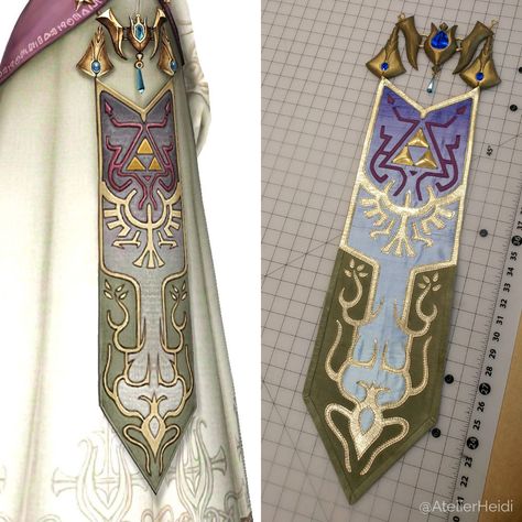 Zelda's tabard sewing guide — Atelier Heidi Princess Zelda Costume, Zelda Pattern, Zelda Diy, Zelda Costume, Link Cosplay, Sewing Guide, Princesa Zelda, Zelda Cosplay, Tiny Jewelry