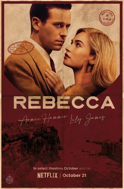 Rebecca fanart poster by SjobergFilm Twitter Rebecca Netflix Movie, Rebecca Movie 2020, Rebecca Poster, Rebecca Movie, Movie Board, Iconic Movie Posters, Wealthy Men, Love Me More, Lily James