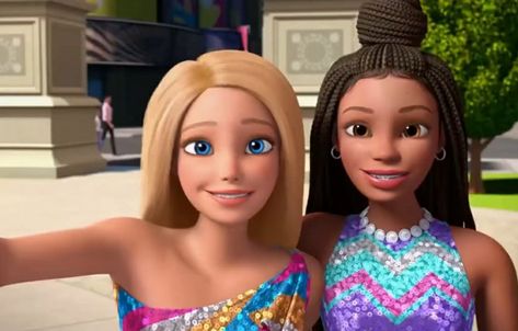 Barbie Duo, Duo Pics, Girl Hood, Barbie Disney, Barbie Funny, Disney Icons, Barbie Images, Bloom Winx Club, Im A Barbie Girl