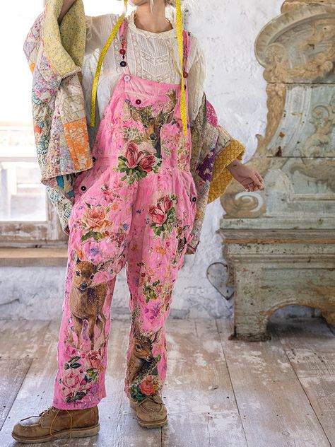 Magnolia Pearls, Loose Jumpsuit, Mode Boho, Love And Co, Pink Jumpsuit, Magnolia Pearl, Chic Pink, Bear Print, Retro Chic