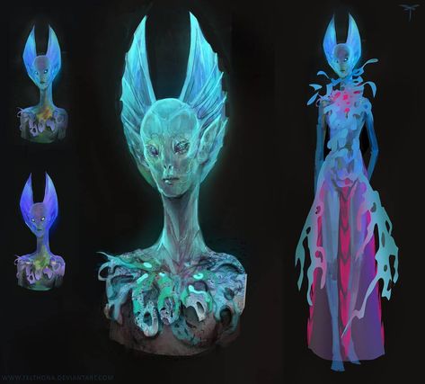 Alien Head Design - Blue by telthona on DeviantArt Humanoid Monster, Anime Lifestyle, Character Game, Alien Head, Anatomy Tutorial, Alien Character, Alien Concept, Alien Design, Space Aliens