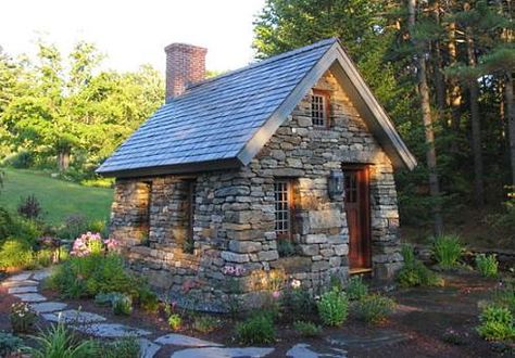 Small Stone Cottages | The Following 9 Users Say Thank You to REM For This Useful Post: Stone Cottage House Plans, Tiny Cottage Design, Small Stone Cottage, Small Stone House, Small Cottage Designs, Tiny Cottages, Stone Cabin, Small Cottage House Plans, Small Cottage Homes