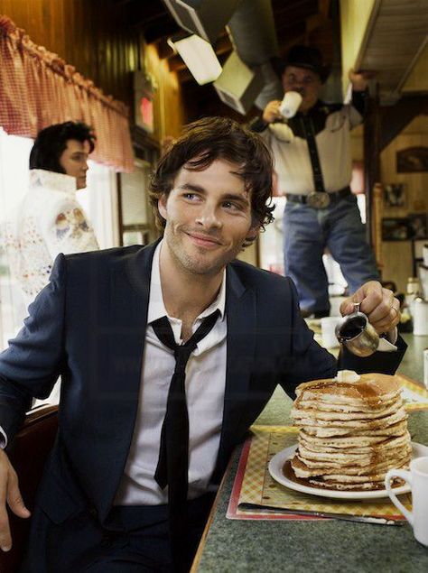 James Marsden + pancakes James Marsden Hairspray, James Marsden 27 Dresses, James Marsden, Hot Cakes, 27 Dresses, Ideal Life, Beautiful Beautiful, Man Crush, Celebrities Male