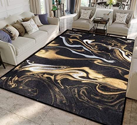 Marble Ink Paper Texture Black Silver Gold Rugs Soft Non-Slip Indoor Outdoor Living Room Bedroom Kids Room Modern Home Decor Carpet Mat Yoga Mat Runner Rugs Gold Rugs, Black Paper Texture, Indoor Outdoor Living Room, Outdoor Bedroom, Bathroom Decorating, Outdoor Living Room, Gold Rug, Carpet Mat, Minimalist Bathroom