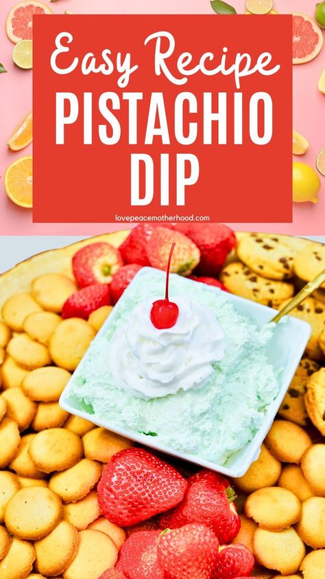 I'm super excited to share an easy recipe for Pistachio Dip that's perfect for gatherings or a delicious snack at home. This creamy, flavorful dip is a fantastic appetizer with an assortment of fruits and cookies for a fun and tasty dipping experience. Here's how to whip it up: Dips Sweet, Pistachio Dip, Snack At Home, Whip It, Love Peace, Super Excited, Appetizers Easy, Yummy Snacks, Easy Recipe