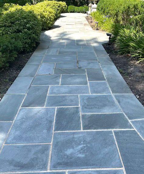 How to Enhance Your NJ Home with Walkway Stones - Wicki Wholesale Stone, Inc. Walkway Pattern, Bluestone Walkway, Pathway Landscaping, Landscape Stone, Stone Walkway, Topiary Trees, Patio And Garden, Flowering Shrubs, Patio Stones