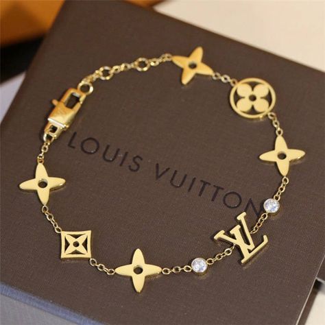 Louis Vitton Jewelry, Luis Vuitton Bracelets, Louis Vuitton Jewellery, Lv Bracelet Louis Vuitton, Jewelry Closet, Louis Vuitton Bracelet, Expensive Jewelry Luxury, Fancy Jewellery Designs, Luxe Jewelry