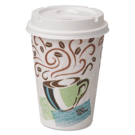 Dixie Paper Hot Cups & Lids Combo Bag, 12oz, 50/Pack, White Dixie Cups, Grab N Go, Disposable Coffee Cups, Paper Coffee Cup, Coffee To Go, Small Case, Disposable Cups, Chocolate Drinks, Disposable Tableware