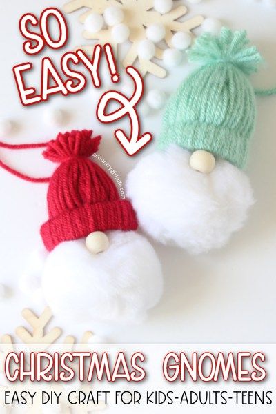 toilet paper roll gnomes easy diy craft for adults teens kids winter or christmas Easy Xmas Knomes, Yarn Toilet Paper Roll Hat Gnome, Easy Gnome Ornaments Diy, Paper Towel Roll Gnomes, Gnomes Toilet Paper Roll, Diy Gnome Decorations, Fun Crafts For Kids Christmas, Christmas Crafts With Toilet Paper Rolls For Kids, Christmas Yarn Gnomes