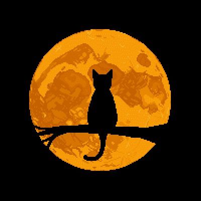 Coraline Movie Poster, Animated Pixel Art, Halloween Ghost Craft, Halloween Friday The 13th, Coraline Movie, Halloween Wallpaper Cute, Moon Silhouette, Orange Moon, Pixel Art Background