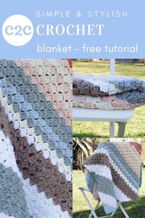 C2c Crochet Tutorial, Quick Crochet Afghan, Knit A Blanket, Crochet Baby Shawl, C2c Graphgan, Corner To Corner Crochet Pattern, C2c Blanket, Crochet Blanket Tutorial, Yarn Scraps