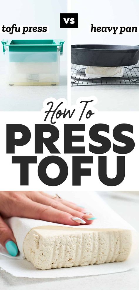 Unlock the delicious possibilities of tofu in your favorite dishes by learning the simple art of pressing it! Say goodbye to soggy, watery textures and hello to firm, flavorful plant-based protein. Whether you have special tools or not, we've got you covered on how to press tofu! Diy Tofu Press, Pressing Tofu, Diy Tofu, Press Tofu, Prepare Tofu, Tofu Press, Vegan Ranch Dressing, How To Press Tofu, Vegan Ranch