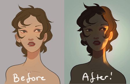 Digital Art Warm Light, Dramatic Lighting Tutorial, How To Draw Light Effects, Dramatic Lighting Drawing, Dramatic Lighting Art, Lighting Tutorial, Painterly Style, Digital Painting Techniques, Lighting Art