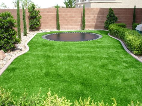 Underground Trampoline, Turf Backyard, In Ground Trampoline, Artificial Grass Installation, Backyard Trampoline, Synthetic Turf, Astro Turf, Monteverde, Artificial Turf