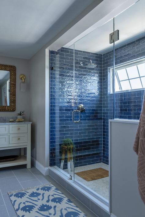 An awning window offers functionality and style, making it a convenient solution for hard-to-reach areas, such as over a sink or in the shower. Have questions? We’re here to help! Click the link to contact us directly: https://bit.ly/3Qdm7Du. Shower By The Window, Shower With Windows In It, Window In The Shower Solution, Bathroom Window In Shower Ideas, Showers With A Window, Stand Up Shower With Window, Window Shower Ideas, Shower Next To Window, Bathroom Shower With Window