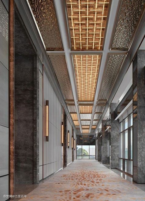 Column Cladding, Kempinski Hotel, Riverside Hotel, Hotel Corridor, Function Hall, Corridor Design, Hotel Ballroom, Hotel Entrance, Hallway Designs