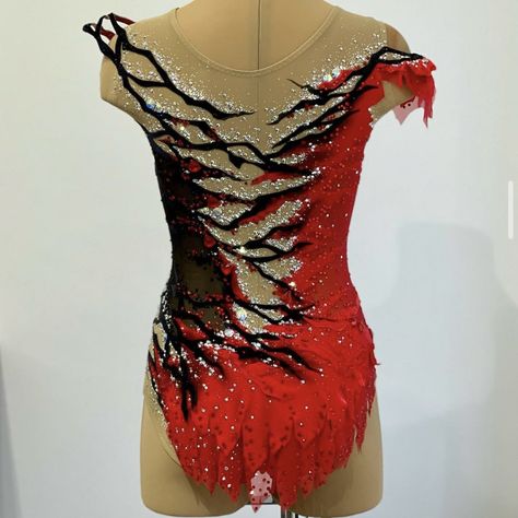 Rhythmic Gymnastics Leotards, Gymnastics Leotards, Rhythmic Gymnastics, Leotards, Gymnastics, Black And Red, Red, Black