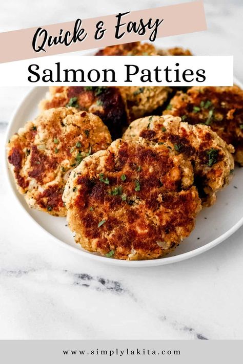 Ww Salmon Patties, Simple Salmon Patties, Pink Salmon Patties Recipes, Canned Pink Salmon Recipes Simple, Leftover Salmon Patties, Pink Salmon Recipes Canned, Salmon Patties Recipe Easy, Canned Pink Salmon Recipes, Salmon Patties Recipe Canned