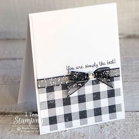 Simple Handmade Card, Check Background, Simple Cards Handmade, Guy Cards, Cricut Cards, Stamping Up Cards, Masculine Cards, Pretty Cards, Handmade Birthday Cards