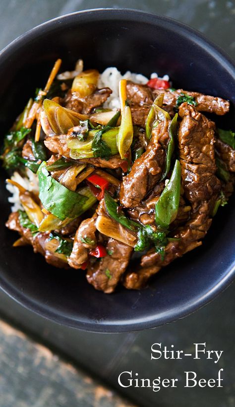 Ginger Beef Stir Fry, Stir Fry Beef, Easy Beef Stir Fry, Beef Stir Fry Recipes, Ginger Beef, Mapo Tofu, Beef Stir Fry, Simply Recipes, Stir Fry Recipes