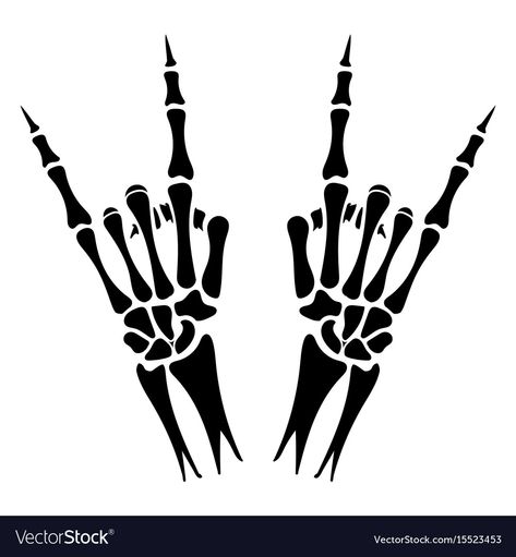 Metal Horns, Petit Tattoo, Skeleton Drawings, Hand Symbols, Heavy Metal Art, Metal Tattoo, Silhouette Clip Art, Silhouette Stencil, The Skeleton