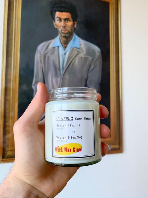 Seinfeld Gifts, 50 Candles, Let It Burn, Funny Candle, Glass Jars With Lids, Funny Candles, Honest Tea, Seinfeld, Jar Lids