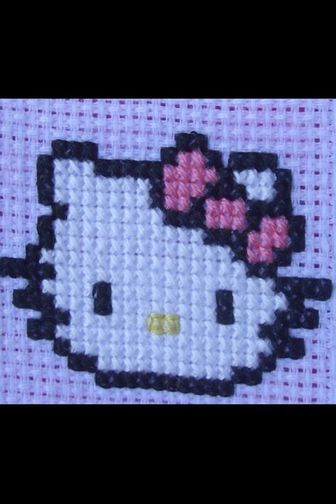 Sanrio Cross Stitch, Cross Stitch Hello Kitty, Hello Kitty Cross Stitch, Kitty Cross Stitch, Hello Kitty Embroidery, Hello Kitty Games, Hello Kitty Bow, Small Cross Stitch, Custom Cross