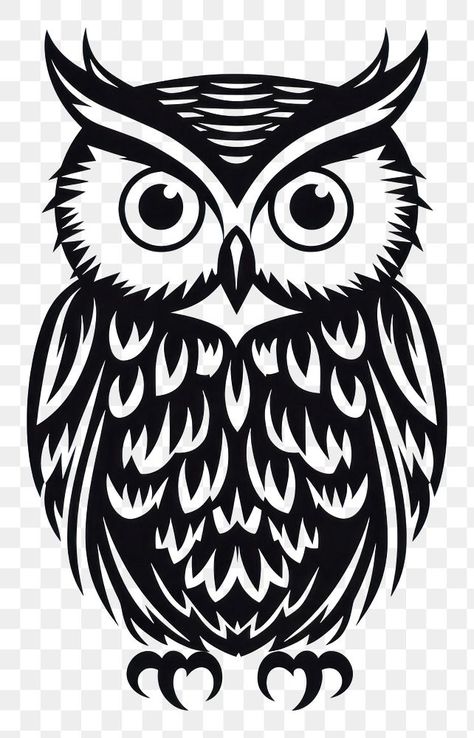 Owl Stencil Templates Free Printable, Night Owl Drawing, Owl Black And White, Owl Stencil, Owl Drawings, Black And White Png, Owl Silhouette, Owl Black, Owl Drawing