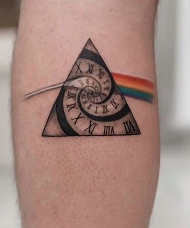 Small Pink Floyd Tattoo, Time Pink Floyd Tattoo, Pink Floyd Tattoo Ideas, Rock Tattoo Ideas, Pink Floyd Tattoo Lyrics, Pink Floyd Tattoo Art, Kendall Tattoo, Tattoos Lyrics, Pink Floyd Ideas