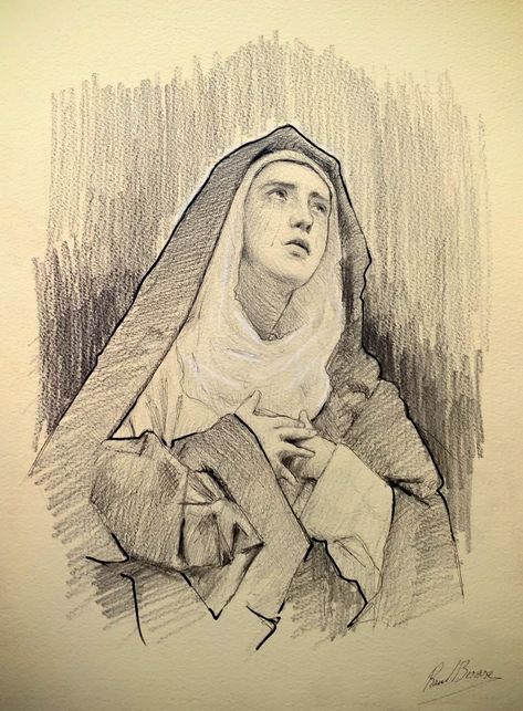 Catholic Drawings, Roman Catholic Art, Virgin Mary Art, Greek Mythology Art, Kpop Drawings, Biblical Art, Arte Sketchbook, Historical Art, Drawing Images