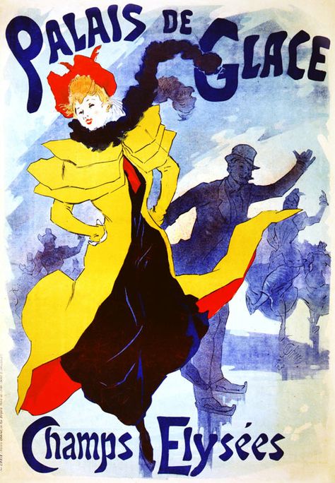 Palais de Glace Vintage French Posters, Jules Cheret, Art Nouveau Poster, Paris Poster, French Poster, Vintage Paris, Champs Elysees, Modern Poster, Advertising Poster