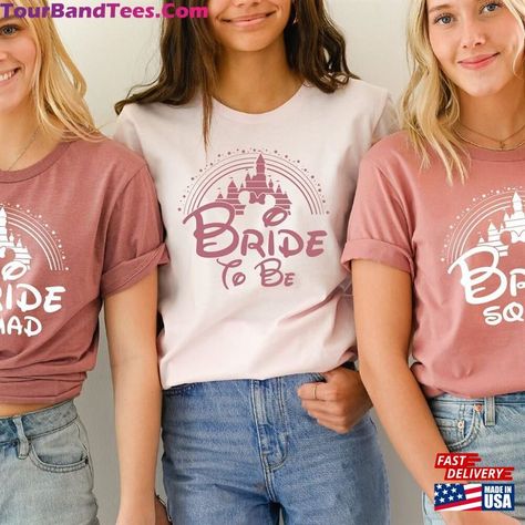 Disney Bachelorette Shirts, Bachelorette Crewneck, Minimalista Disney, Disney Bachelorette Party Shirts, Disney Bachelorette Party, Bach Themes, Disney Bridesmaids, Disney Bachelorette Parties, Bride Squad Shirt