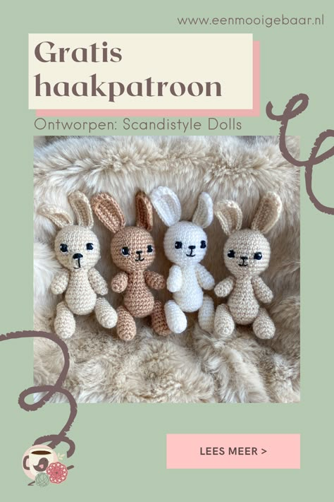 Mini Amigurumi, Haken Baby, Easter Crochet, Knitted Dolls, Amigurumi Free, Amigurumi Free Pattern, Free Pattern, Doll House, Amigurumi