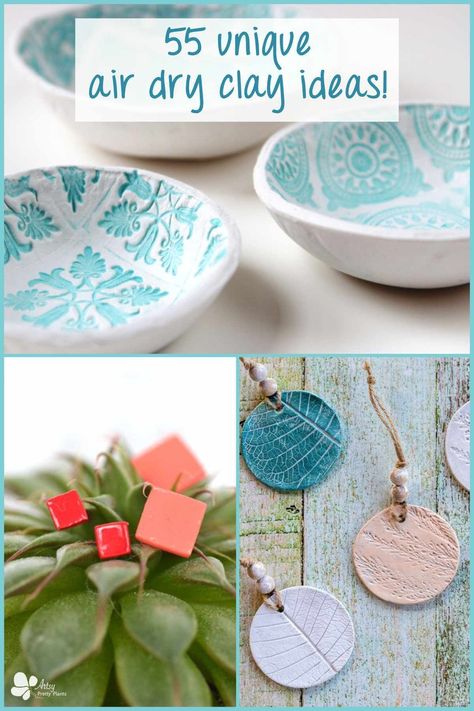 Here are 55 fabulous air dry clay ideas to get inspired by. These detailed tutorials will have you making awesome clay projects in no time. Make jewelry, candles, planters and other types of home decor. These make the perfect handmade gifts! #artsyprettyplants #clayideas #airhardeningclay #homemadegifts #diygifts #giftideas Air Dry Clay Ideas, Hydro Dipping, Diy Air Dry Clay, Whimsical Wall Art, Air Dry Clay Projects, Pot Crafts, Creative Diy Gifts, Bendy Doll, Fence Art