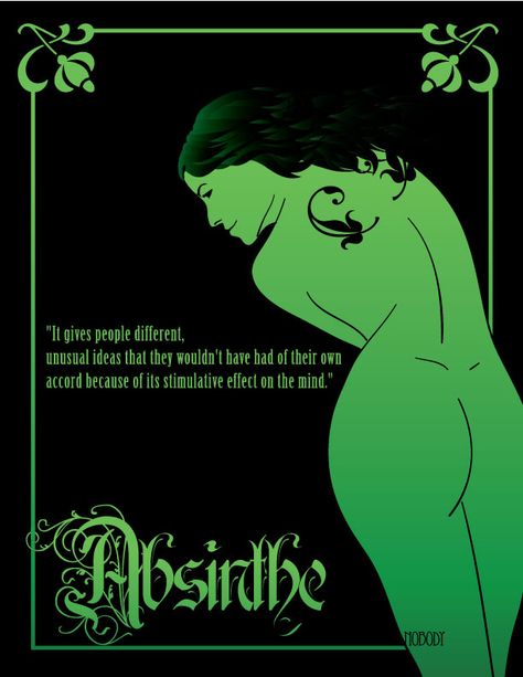 dnobody Green Fairy Absinthe, Absinthe Fairy, Absinthe Art, Artemisia Absinthium, E.t Art, Art Nouveau Poster, Green Fairy, Nose Art, Alphonse Mucha