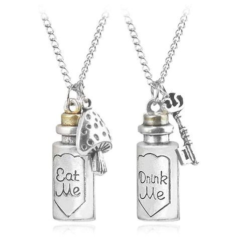 PRICES MAY VARY. Title: Dan's Collectibles and More Eat Me Drink Me Alice Necklace Key Bottle Valentines Day Gift Wedding Anniversary Wonderland White Rabbit (Bottle2pack). Product Type: Categories > Home Décor Products > Home Décor Accents > Decorative Accessories > Decorative Bottles Alice In Wonderland Items, Alice In Wonderland Stuff, Teacup Necklace, Mad Hatter Halloween Costume, Wonderland White Rabbit, Mad Hatter Costume, Eat Me Drink Me, Steampunk Halloween, Decorative Bottles