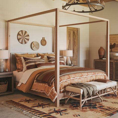 Southwestern-Style House 💖💖💖 Modern Southwest Decor, Southwest Decor, Southwestern Style, Style House, Bedroom Decor, Bedroom, Quick Saves, Bedroom Décor