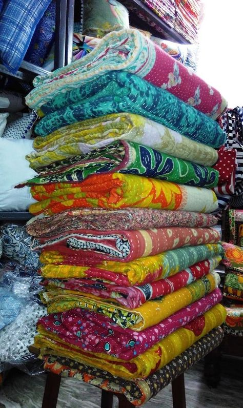 Boho Quilt Bedding, Indian Bedding, Quilts Vintage, Bohemian Quilt, Kantha Throw Blanket, Boho Quilt, Indian Quilt, Unique Blankets, Estilo Hippie