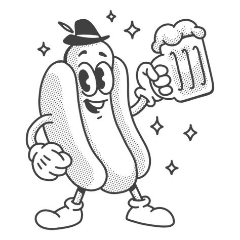 Drawing of a sausage celebrating Oktoberfest PNG Design Oktoberfest Tattoo Ideas, Octoberfest Shirt Ideas, Oktoberfest Logo Design, Beer Mug Drawing Illustration, Oktoberfest Shirt Svg, Beer Glass Design, Oktoberfest Shirt, Beer Pong, Memphis Design