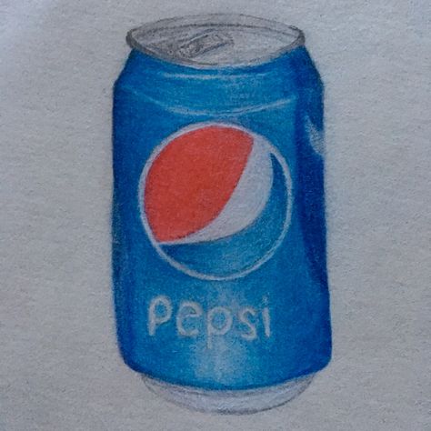 Pepsi • Coloured Pencil ✏️ Art By XinnyXox Pepsi Drawing, Coloured Pencil Art, Sport Theme, Etch A Sketch, Art Pins, Cut Out Art, Observational Drawing, Sketches Simple, Colored Pencil Drawing