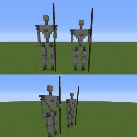 Minecraft Simple Statue, Minecraft Woman Statue, Minecraft Small Statue, Minecraft Sculptures, Minecraft Statue Ideas, Minecraft Statue, Minecraft Kingdom, Minecraft Statues, Minecraft Farm