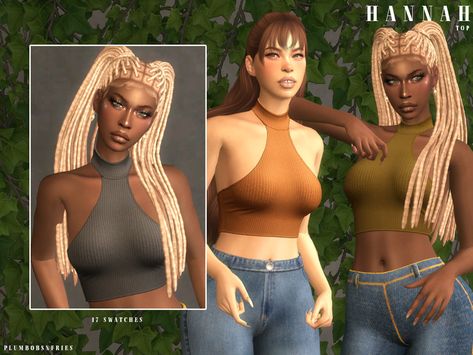 Sims 4 Halter Top, Sims Love, Sims Characters, Macy Dresses, Halter Neck Crop Top, Sims 4 Dresses, Best Mods, Sims 4 Cc Finds, Sims 4 Custom Content