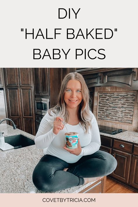 20 Weeks Half Baked Photo, Half Baked Pregnancy Announcement, Half Baked Pictures Pregnancy, 20 Weeks Pregnant Pictures Photo Ideas, Half Way Pregnancy Pictures, Halfway Baked Pregnancy Photoshoot, Half Baked 20 Weeks Pregnant, Half Baked Pregnancy Photo With Husband, Half Baked Pregnancy Photo 20 Weeks