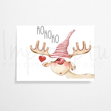 Christmas Watercolor Cards Ideas, Watercolor Christmas Cards Diy Simple, Christmas Card Watercolor Ideas, Christmas Watercolor Ideas Xmas Cards, Reindeer Printable, Watercolor Christmas Cards Diy, Watercolor Holiday Cards, Painted Christmas Cards, Fun Christmas Cards