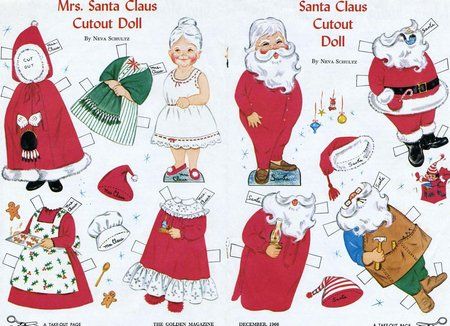 (⑅ ॣ•͈ᴗ•͈ ॣ)                                                            ✄santa paper dolls Christmas Paper Dolls, Free Printable Paper Dolls, Paper Toy, Paper Dolls Printable, Vintage Paper Dolls, Holiday Paper, 3d Christmas, Hello Dolly, Paper Toys