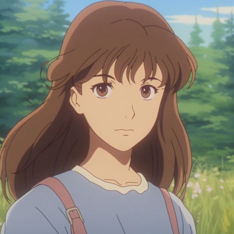 Aesthetic Anime Pfp Studio Ghibli, Brown Hair Icons Anime, Anime Character With Brown Hair, Ghibli Style Pfp, Anime With Brown Hair, Anime Brown Aesthetic, Studio Ghibli Profile Picture, Brown Hair Pfp Anime, Ghibli Profile Picture